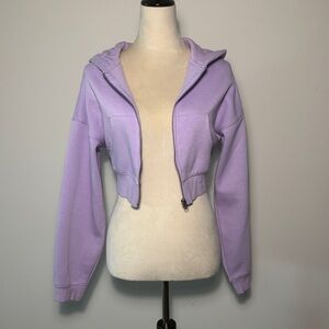 H&M Lavender Cropped Hoodie
